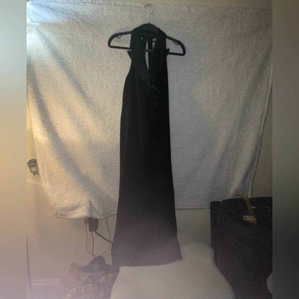 Alex Evenings black dress women size 4P NWOT